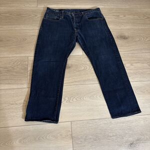 G-STAR RAW ATTACC Straight Jeans Mens 38x30 Dark Wash Button fly